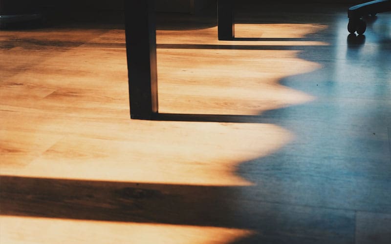 wood floor sun