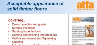 Module 23 – Acceptable appearance of solid timber floors
