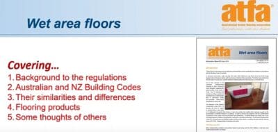 Module 22 – Wet area floors