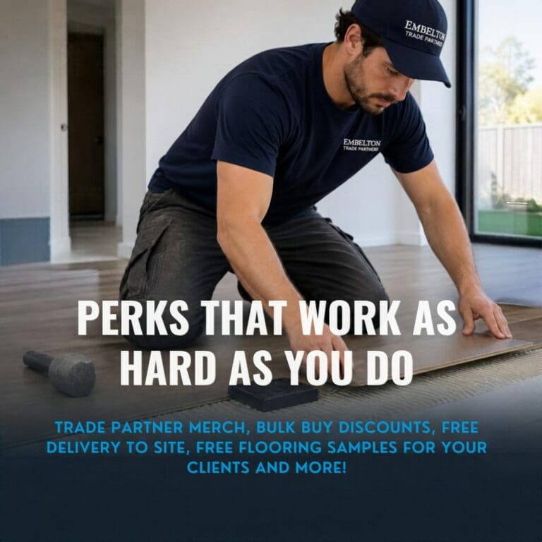 Embelton Trade Partner perks: merch, bulk buy discounts, free delivery to site and free samples