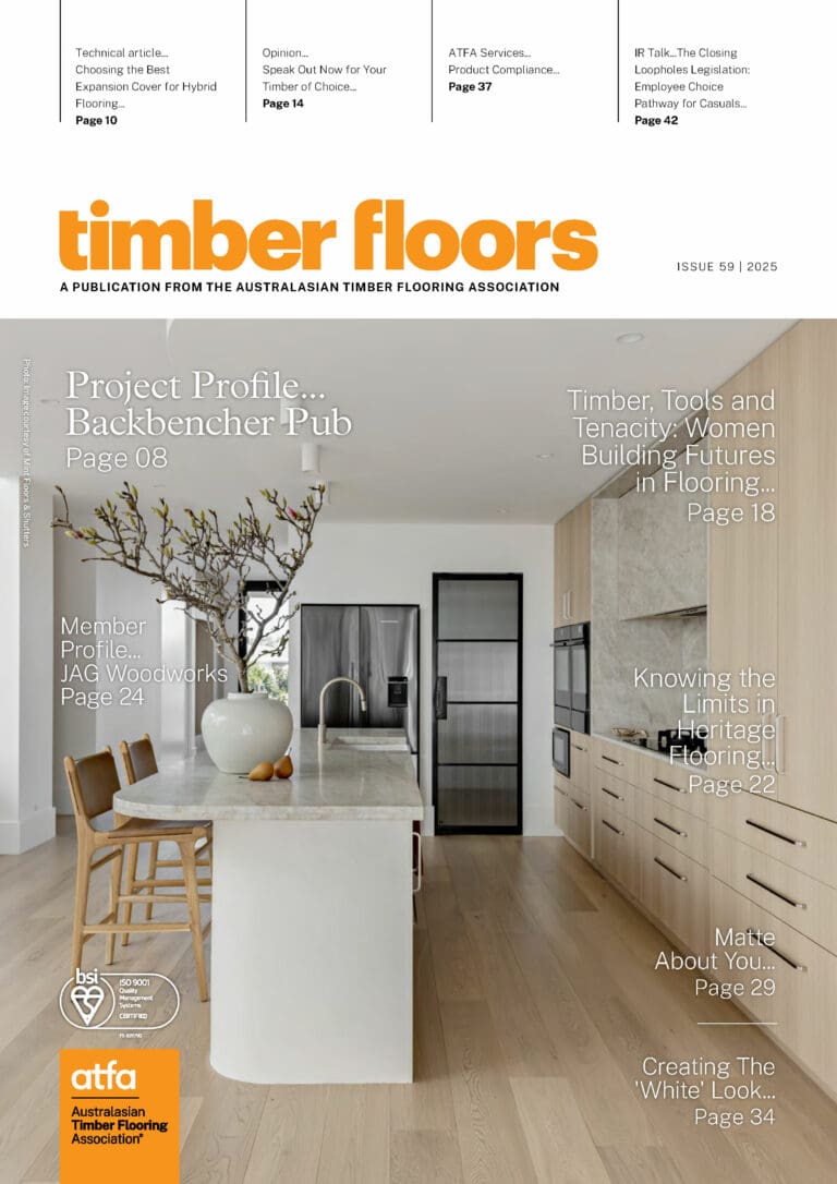 Timber Floors Magazine 1 front cover 59